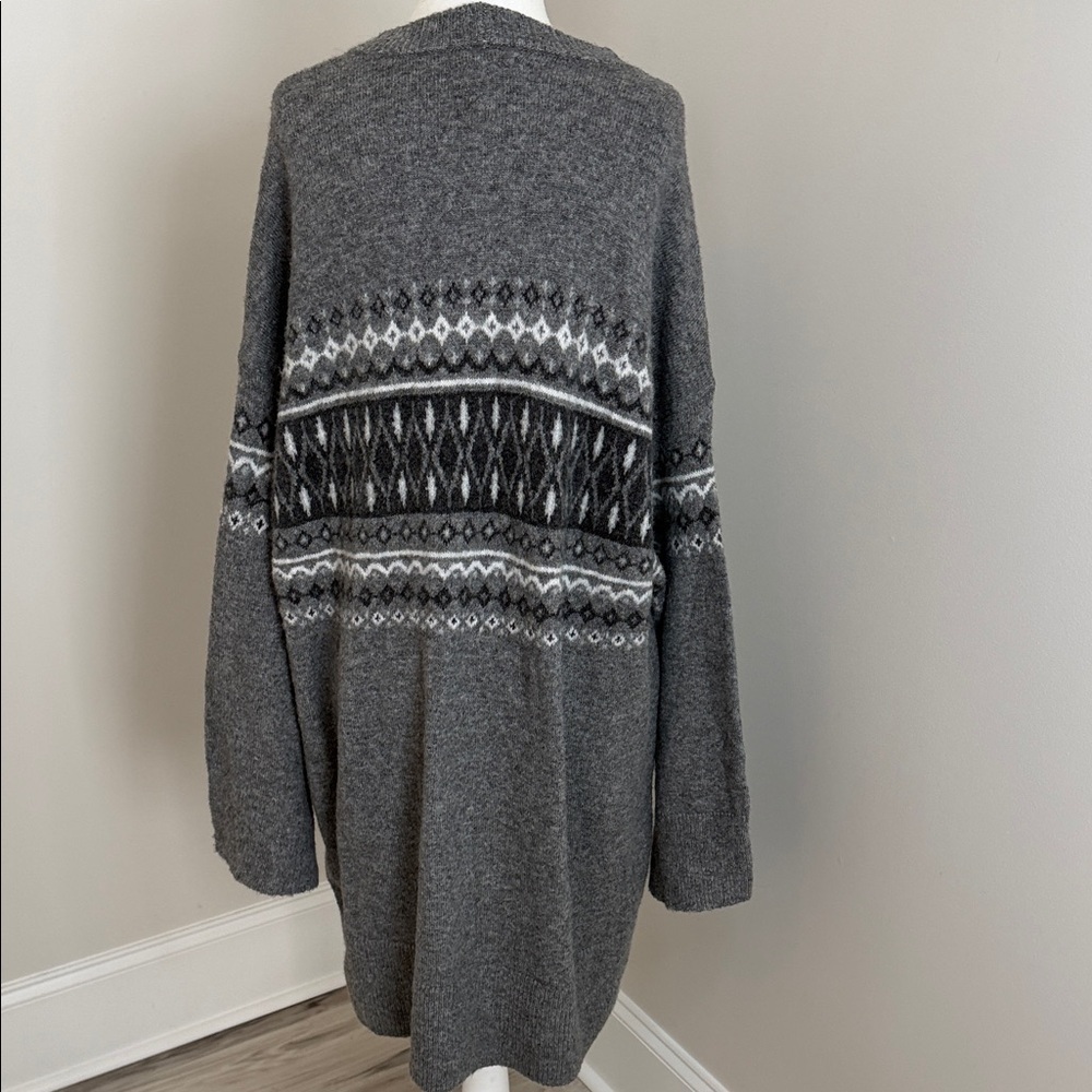 NWT American Eagle Gray Patterned Women's Sweater Dress size large - Picture 7 of 16